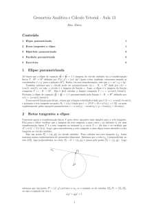 Geometria Anal´ıtica e Cálculo Vetorial - Aula 13