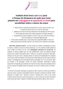 Instituto Avon leva a cor rosa para o Parque do Ibirapuera em ação