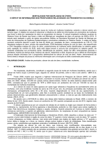 Anais Eletrônico MORTALIDADE POR NEOPLASIAS