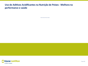 Uso de Aditvos Acidificantes na Nutrição de Peixes