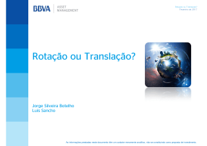 Rotação ou Translação? - BBVA Asset Management