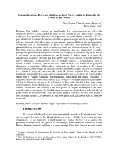 Compartimentos de Relevo do Município de Porto Alegre, capital do