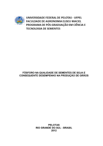 fósforo na qualidade de sementes de soja e consequente