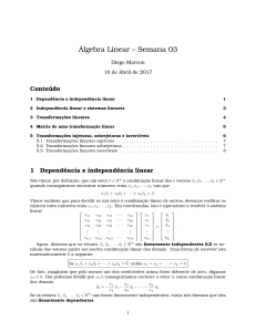 Álgebra Linear – Semana 03