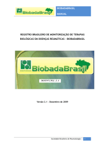 BIOBADABRASIL MANUAL REGISTRO BRASILEIRO DE