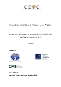 Programa da Conferência de Estudos sobre Angola - Ceic