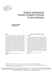 INTERAÇÕES MEDICAMENTOSAS POTENCIAIS EM AMBIENTE