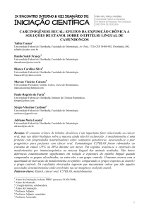CARCINOGÊNESE BUCAL: EFEITOS DA EXPOSIÇÃO CRÔNICA A