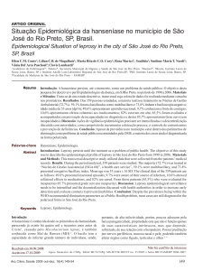 Situação Epidemiológica da hanseníase no município