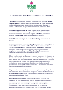 10 Coisas que Você Precisa Saber Sobre Diabetes