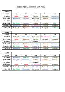 6º ANO horário seg ter qua qui sex 7h30