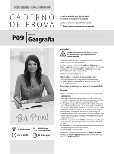 Professor [GEOGRAFIA] (P09) - Secretaria Municipal de Educação