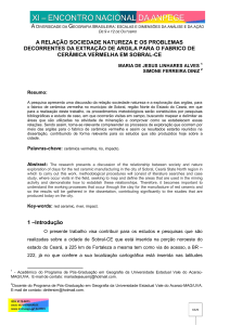 a relação sociedade natureza e os problemas
