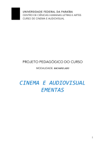 CINEMA E AUDIOVISUAL EMENTAS