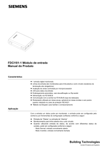 Building Technologies FDCI181-1 Módulo de entrada Manual do