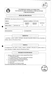 GFI159 - Tópicos Especiais de Filosofia da Ciência 3