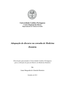 Adequação do discurso na consulta de Medicina Dentária