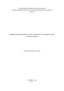 ABORDAGEM PRIMÁRIA NO TRATAMENTO DA TUBERCULOSE