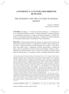 a internet e a cultura dos direitos humanos the internet and the