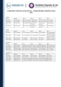 Horários 1º Semestre