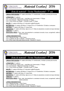 lista escolar 7º