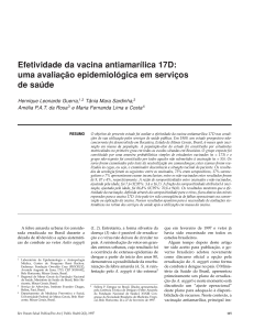 Efetividade da vacina antiamarílica 17D: uma