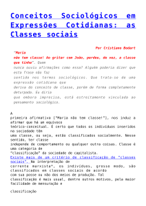 as Classes sociais - Cafe com Sociologia