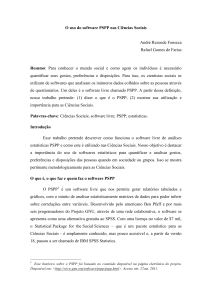 O uso do software PSPP nas Ciências Sociais André Rezende