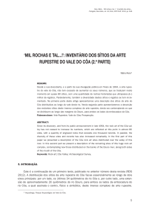 `mil rochas e tal...!`: inventário dos sítios da arte rupestre do vale do