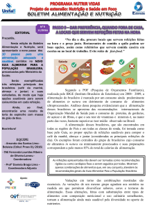 Boletim 9-2016 - 9º Passo para Alimentação Saudável - Unifal-MG