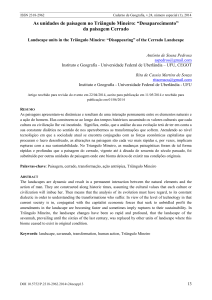 As unidades de paisagem no Triângulo Mineiro: “Desaparecimento
