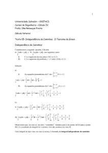 Cálculo IV Profa: Ilka Rebouças Freire Cálculo Vetorial Texto 0