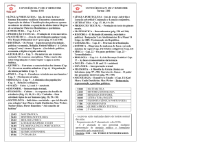 CONTEÚDO DA P1 DO 2º BIMESTRE Turma: 1101 • LÍNGUA