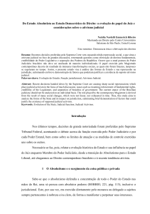 Do Estado Absolutista ao Estado Democrático de Direito: a