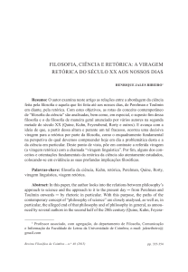 Filosofia, ciência e retórica: a viragem retórica do século XX aos