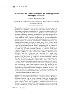 A semântica dos verbos de elocução: um estudo a