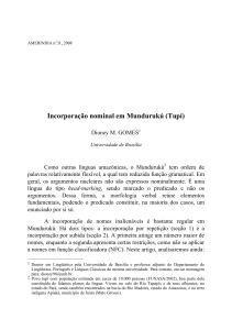 Incorporação nominal em Mundurukú (Tupí)