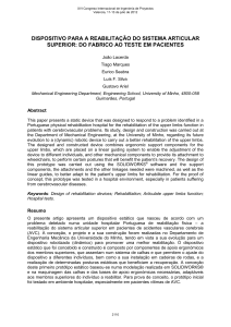 dispositivo para a reabilitação do sistema articular superior