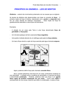 PRINCÍPIOS DA DINÂMICA – LEIS DE NEWTON