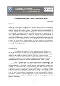 Crise, expansão financeira da economia e endividamento público