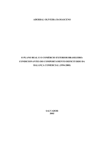 ADERBAL OLIVEIRA DAMASCENO O PLANO REAL E O