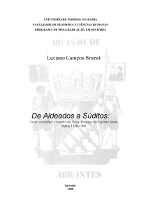 Luciano Campos Brunet. De Aldeados a Súditos
