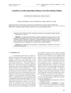 complicações respiratórias no pós-operatório