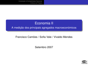 Economia II - A medição dos principais agregados macroeconómicos