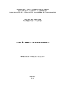 TRANSIÇÃO IPV4/IPV6: Técnica de Tunelamento
