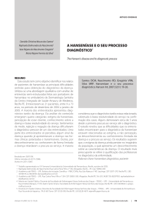 A HANSENíASE E O SEU pROCESSO dIAGNóSTICO