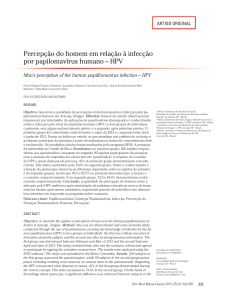 Percepção do homem em relação à infecção por papilomavírus
