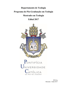 Departamento de Teologia Programa de Pós-Graduação - PUC-Rio