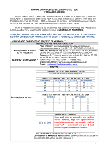 Manual do Candidato - Faculdade Espírita