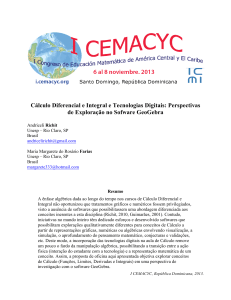 Cálculo Diferencial e Integral e Tecnologias Digitais: Perspectivas